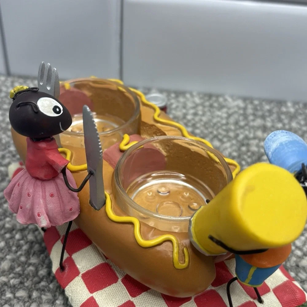 Yankee Candle Ants Picnic Hotdog Double Tart Candle Holder Discontinued